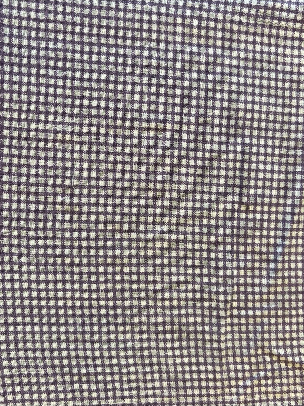 Classic Purple & White Gingham Top Sheet - Soft Cotton Blend Full Sz.